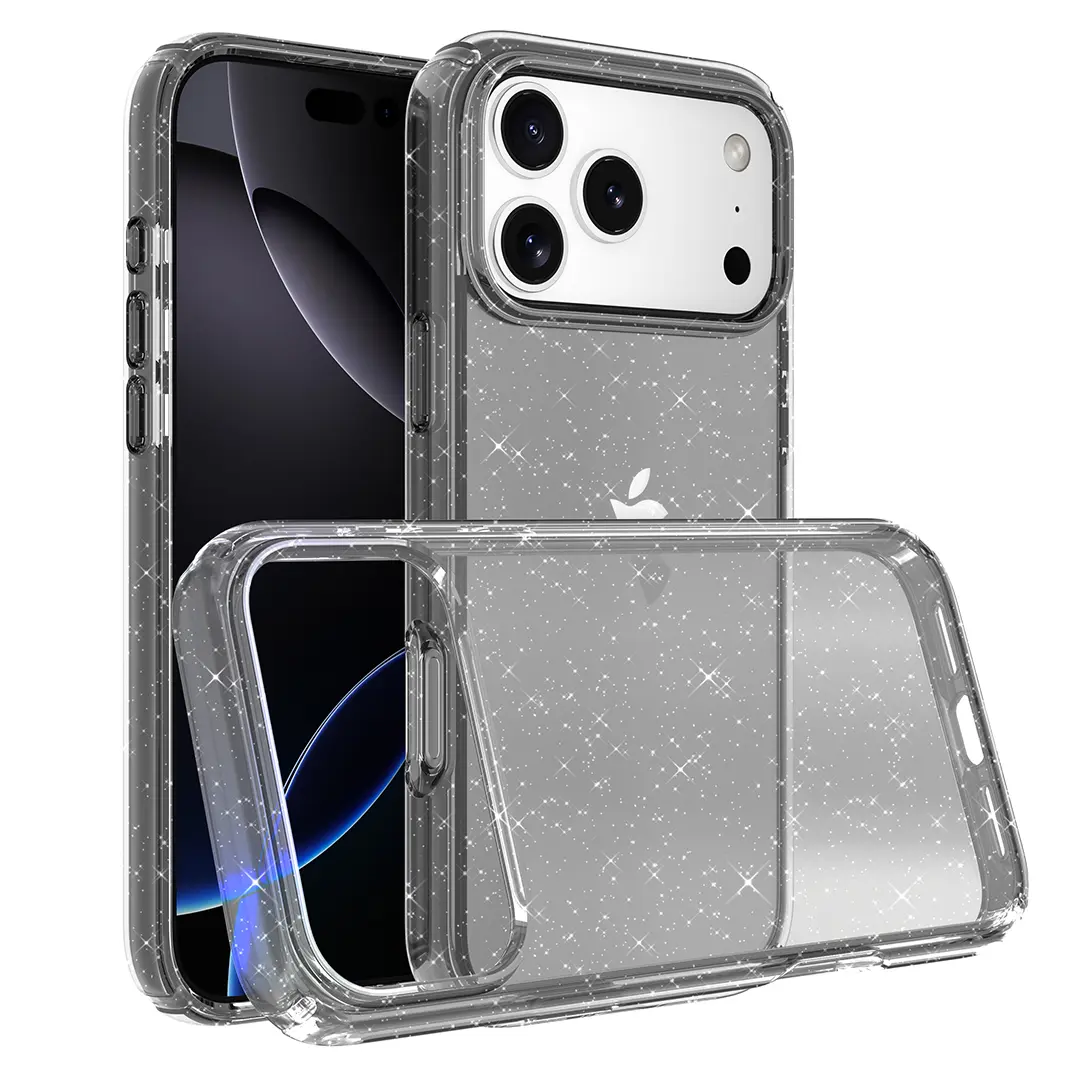 iPhone 17 Pro Max Fleck Glitter Case Black